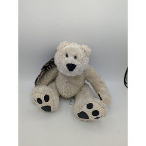 Vintage Treadwell Menagerie White Teddy Bear With Scarf 8" Plush Stuffed Animal